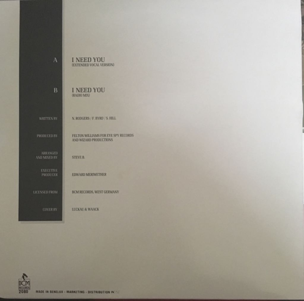 I Need You - BVSMP music collectible [Barcode 5013993304463] - Main Image 2