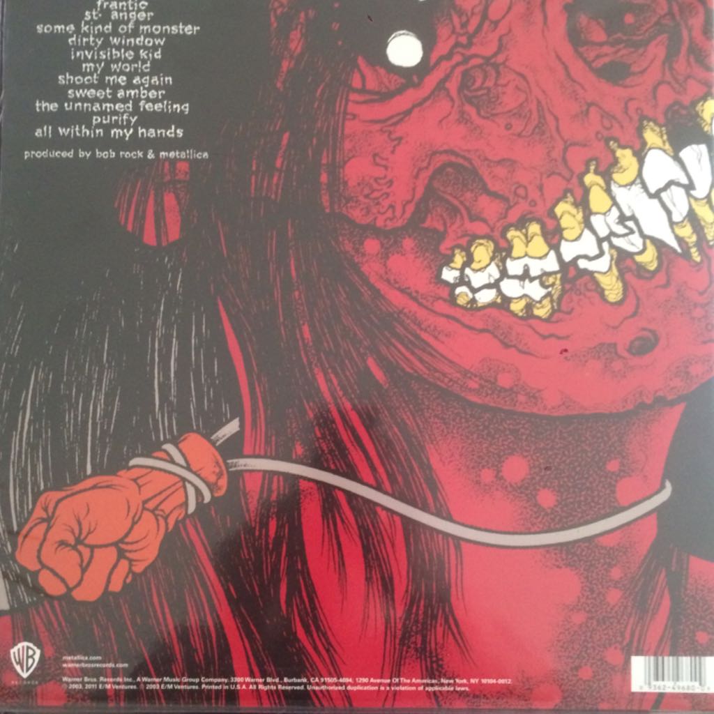 St. Anger - Metallica (12” - 75) music collectible [Barcode 093624968009] - Main Image 2