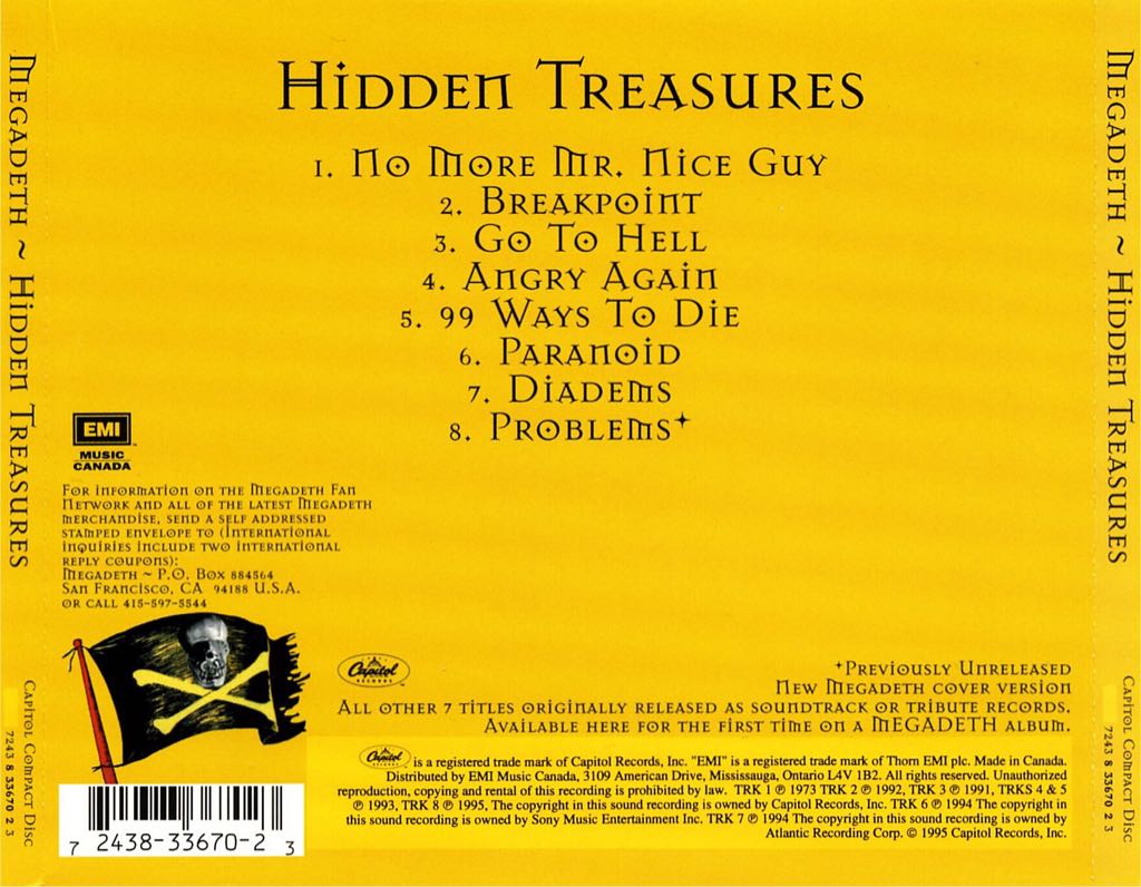 Hidden Treasures - Megadeth (CD) music collectible - Main Image 2