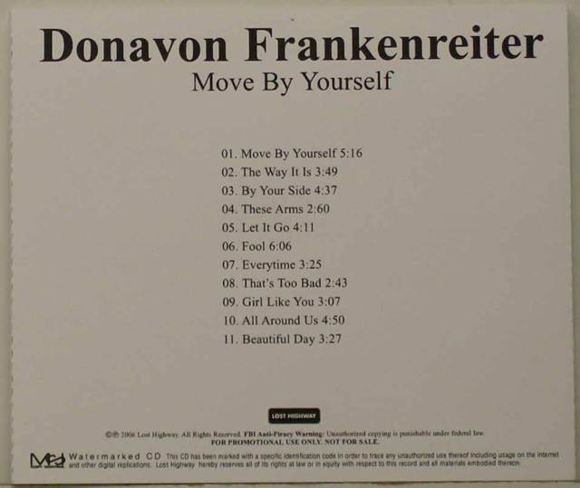 Move by Yourself - Frankenreiter, Donavon (CD) music collectible [Barcode 602498529188] - Main Image 2