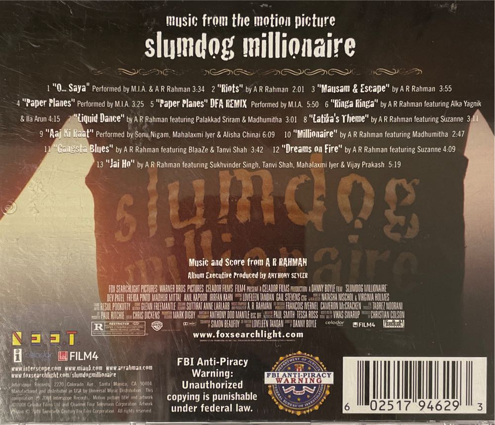 Slumdog Millionaire - Soundtrack (CD) music collectible [Barcode 602517946293] - Main Image 2