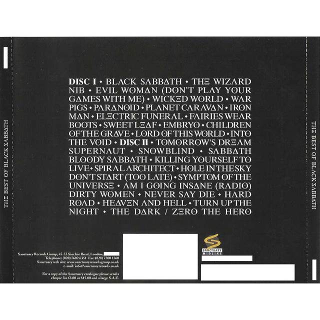 The Best Of Black Sabbath - Black Sabbath (CD - 163) music collectible [Barcode 5026389414523] - Main Image 2