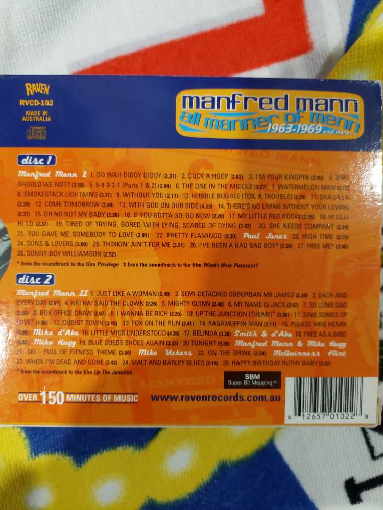 All Manner Of Men 1963-1969 And More... - Manfred Mann (CD-R) music collectible [Barcode 612657010228] - Main Image 2
