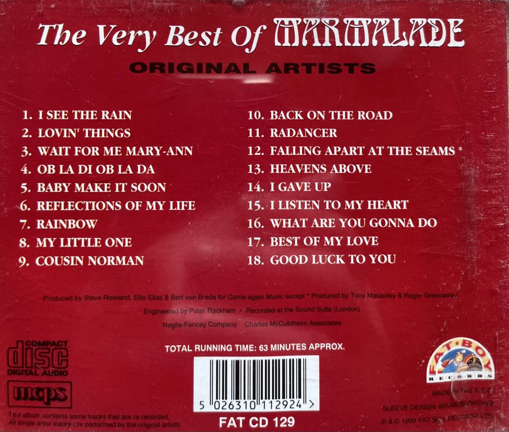 The Very Best Of Marmalade - Marmalade (CD) music collectible [Barcode 5026310112924] - Main Image 2