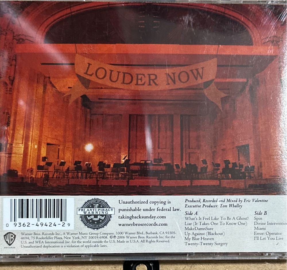 Louder Now - Taking Back Sunday (CD - 41:06) music collectible [Barcode 093624942429] - Main Image 2