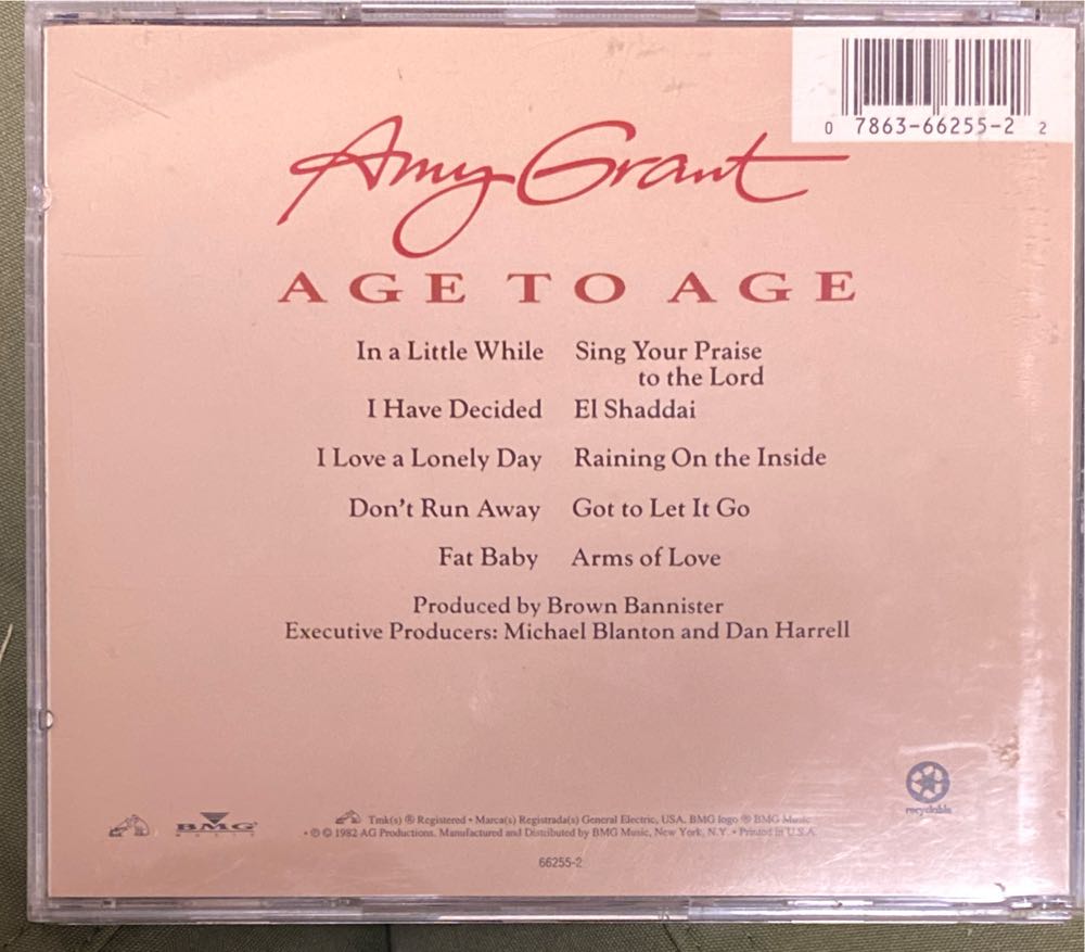 Age To Age - Amy Grant (CD) music collectible [Barcode 078636625522] - Main Image 2