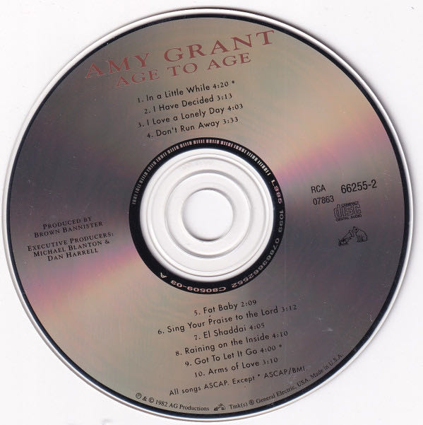 Age To Age - Amy Grant (CD) music collectible [Barcode 078636625522] - Main Image 3