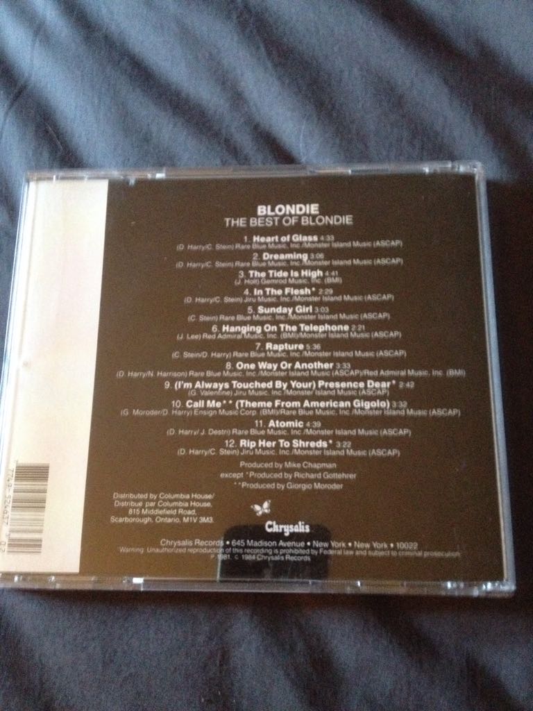 Best Of Blondie - Blondie (CD) music collectible [Barcode 777495246373] - Main Image 2