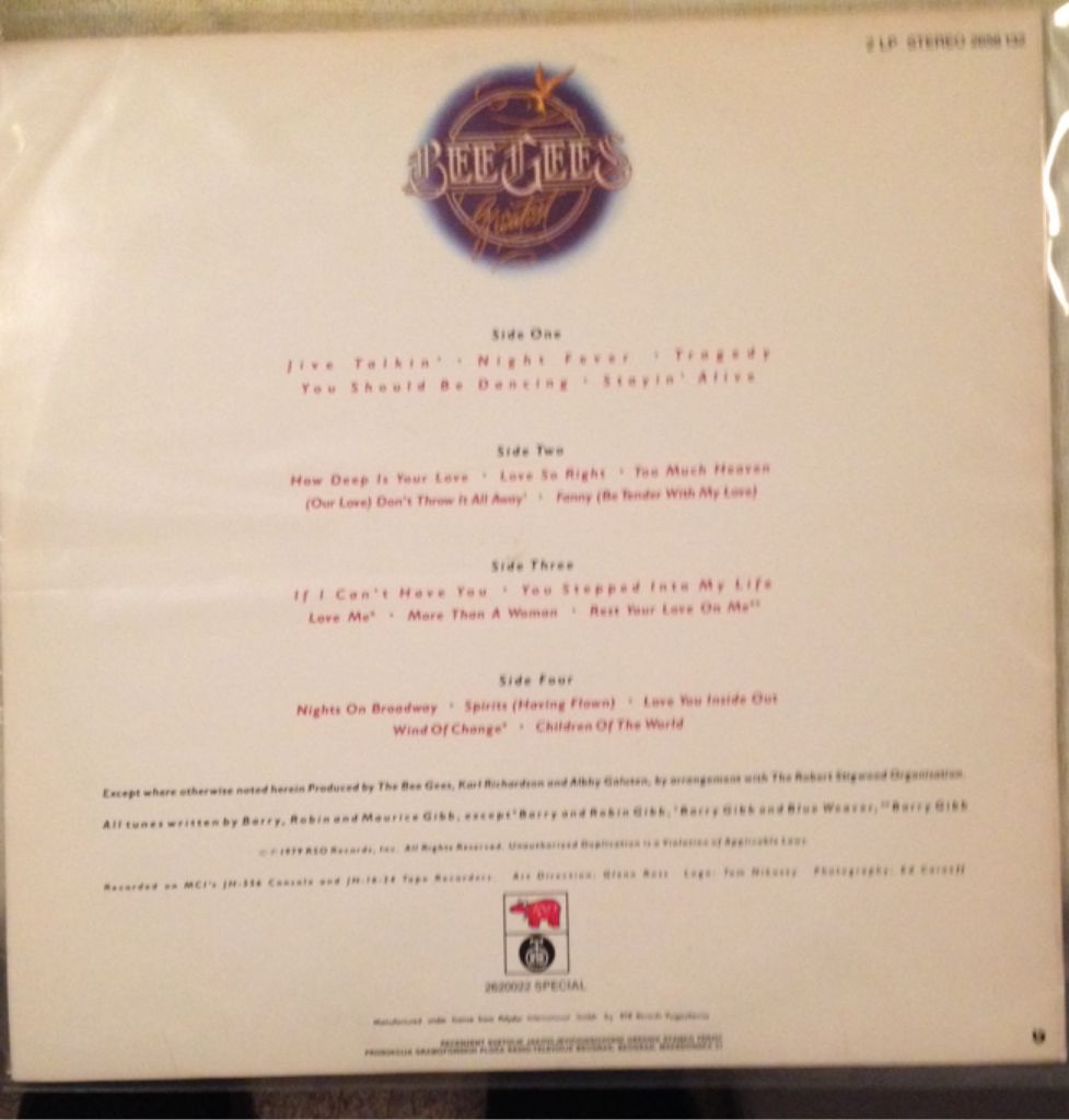 Greatest (Double) - Bee Gees (12” - 80) music collectible - Main Image 2