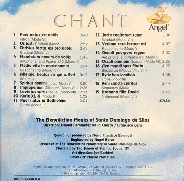 Chant - Benedictine Monks Of Santo Domingo De Silos, The (AAC) music collectible [Barcode 0208314770267] - Main Image 4