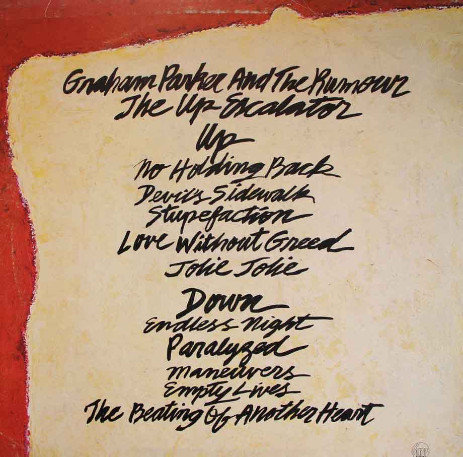 The Up Escalator - Graham Parker (12”) music collectible [Barcode 079892391923] - Main Image 2