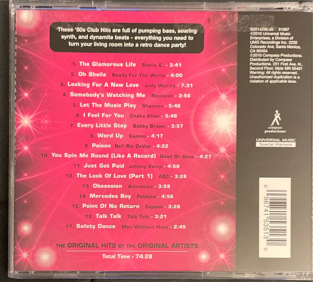 80s Club - * Various Artist (CD) music collectible [Barcode 096741535130] - Main Image 2