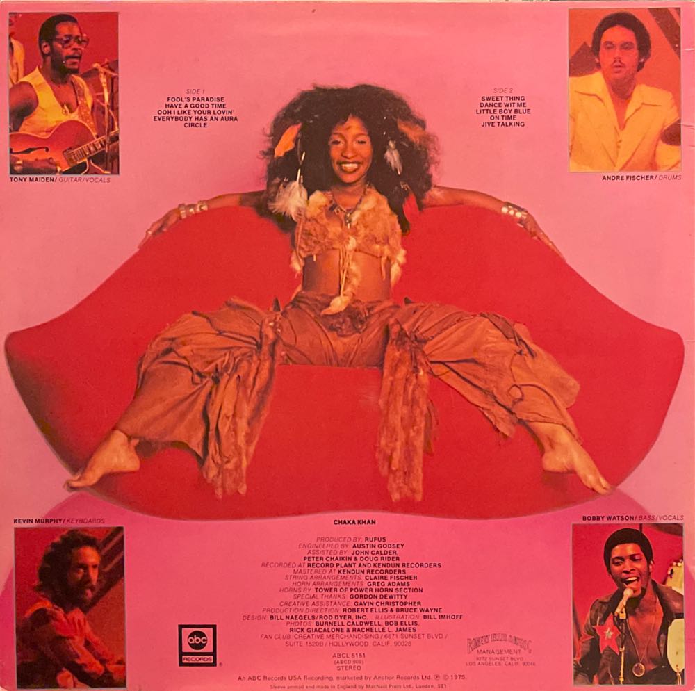 Rufus featuring Chaka Khan - Rufus Feat. Chaka Khan (12”) music collectible - Main Image 2