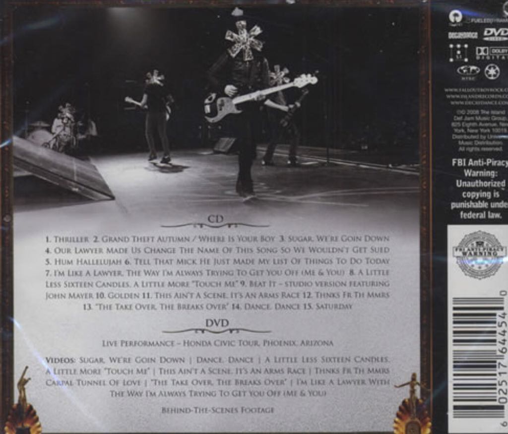 Live in Phoenix - Fall Out Boy (CD - 56) music collectible [Barcode 602517644540] - Main Image 2