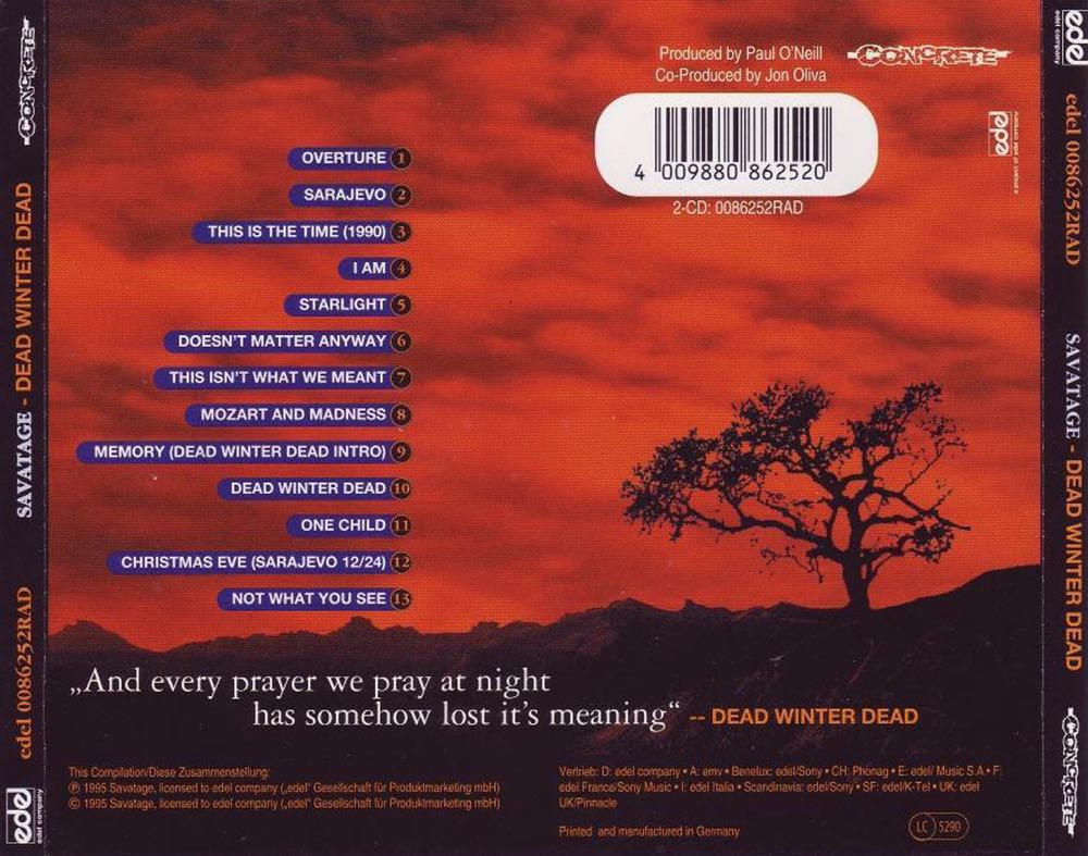 Dead Winter Dead - Savatage (CD) music collectible - Main Image 2