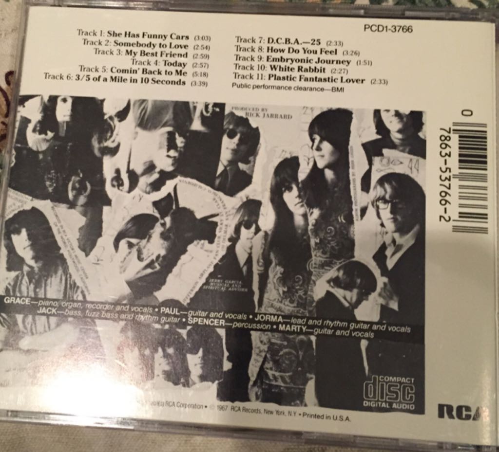 Surrealistic Pillow - Jefferson Airplane (CD) music collectible [Barcode 078635376623] - Main Image 2
