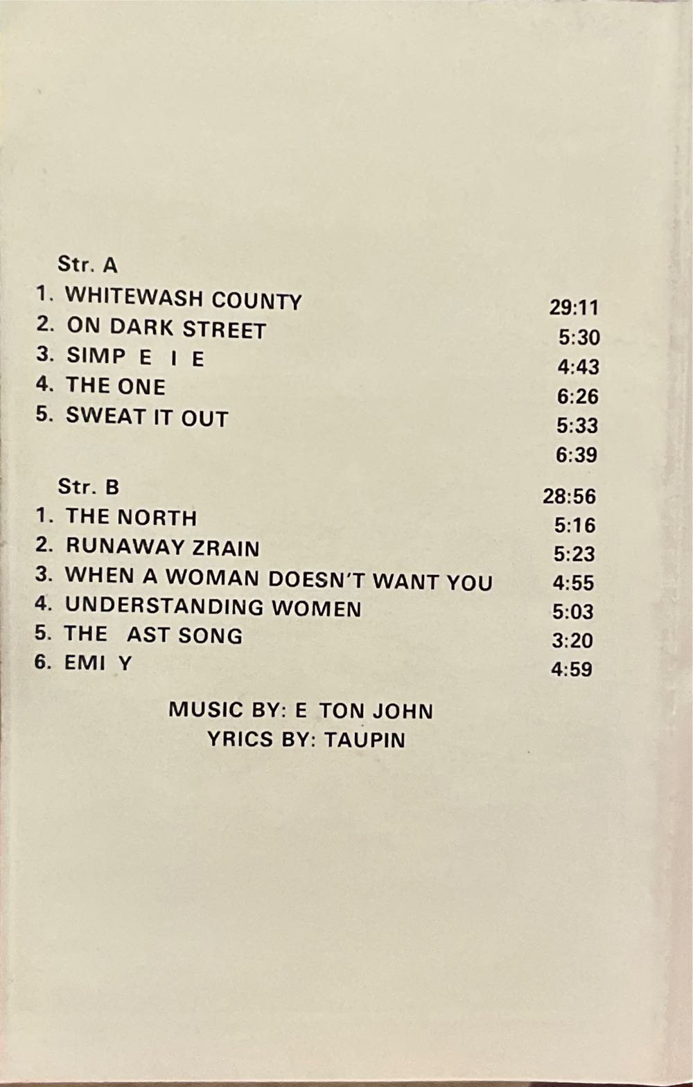 The One - Elton John (Cassette) music collectible [Barcode 020831442749] - Main Image 2