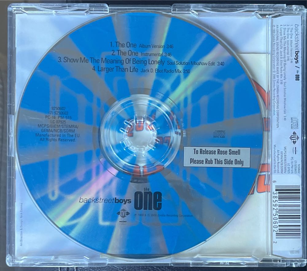 The One (Single) - Backstreet Boys (CD) music collectible [Barcode 638592506022] - Main Image 2