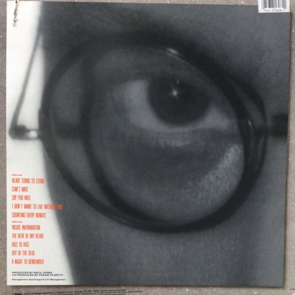 Inside Information - Foreigner (12” - 44) music collectible [Barcode 075678180811] - Main Image 2