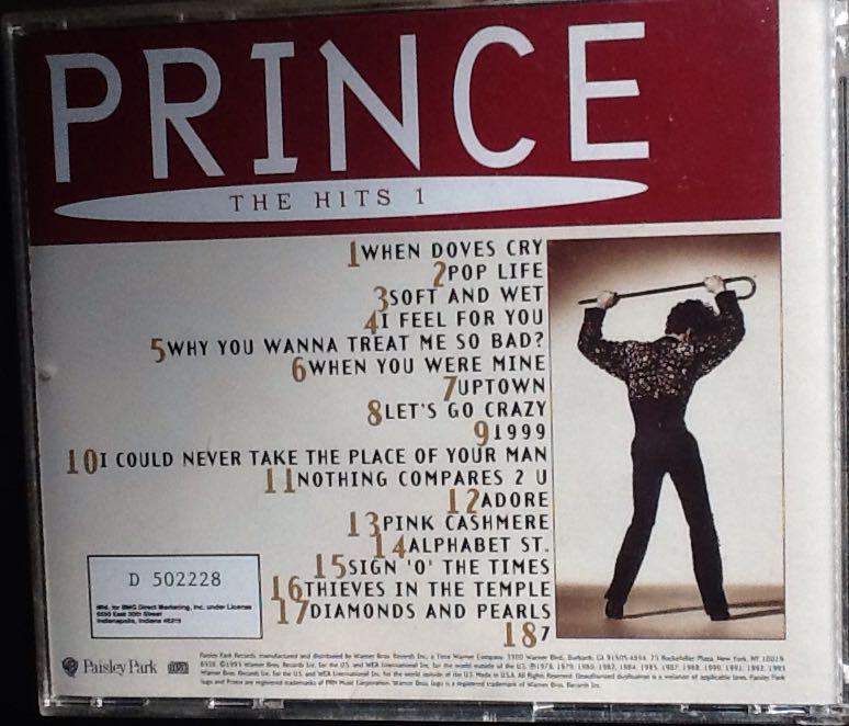 1993 The Hits 1 - Prince (12”) music collectible - Main Image 2