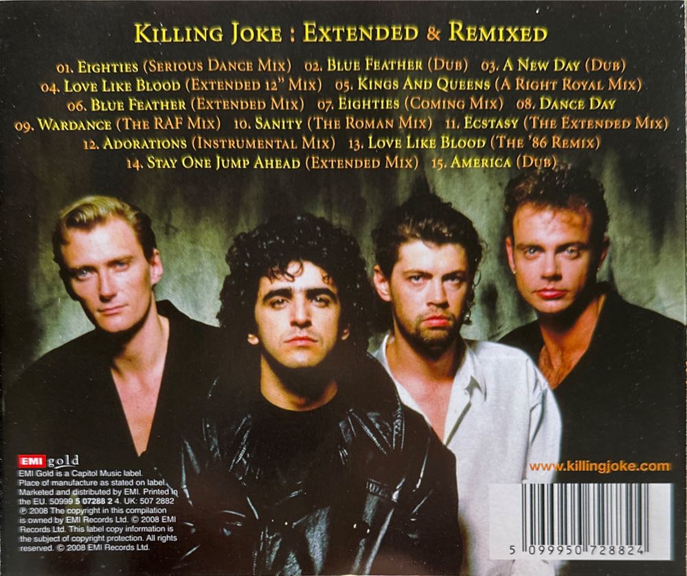 killing joke rmxd - Killing Joke (CD) music collectible [Barcode 5099950728824] - Main Image 2