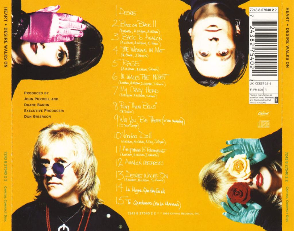 Desire Walks On - Heart (CD - 52) music collectible [Barcode 077779962723] - Main Image 2