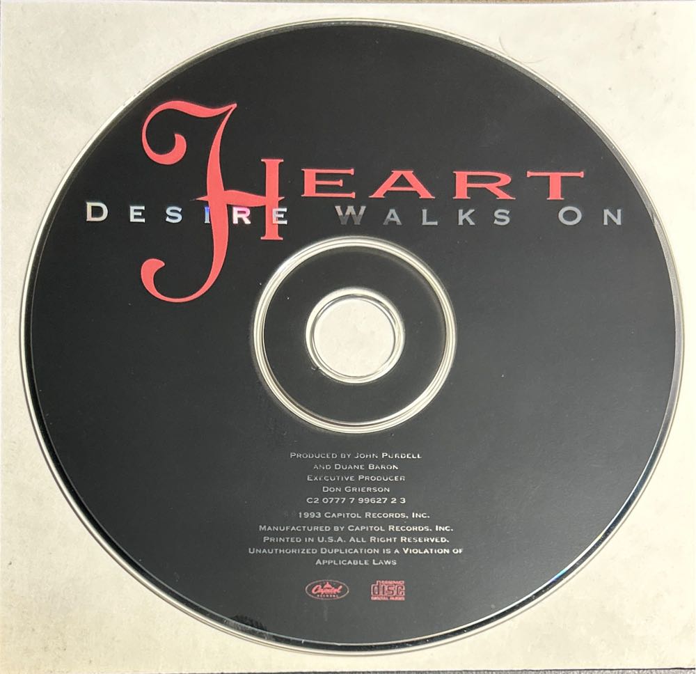 Desire Walks On - Heart (CD - 52) music collectible [Barcode 077779962723] - Main Image 4