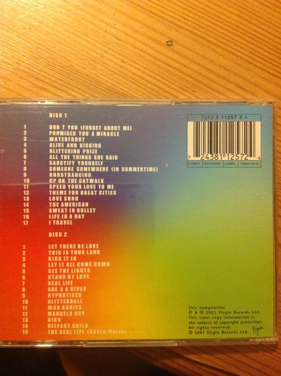 The Best of Simple Minds - Simple Minds (CD - 150) music collectible [Barcode 724381125724] - Main Image 2