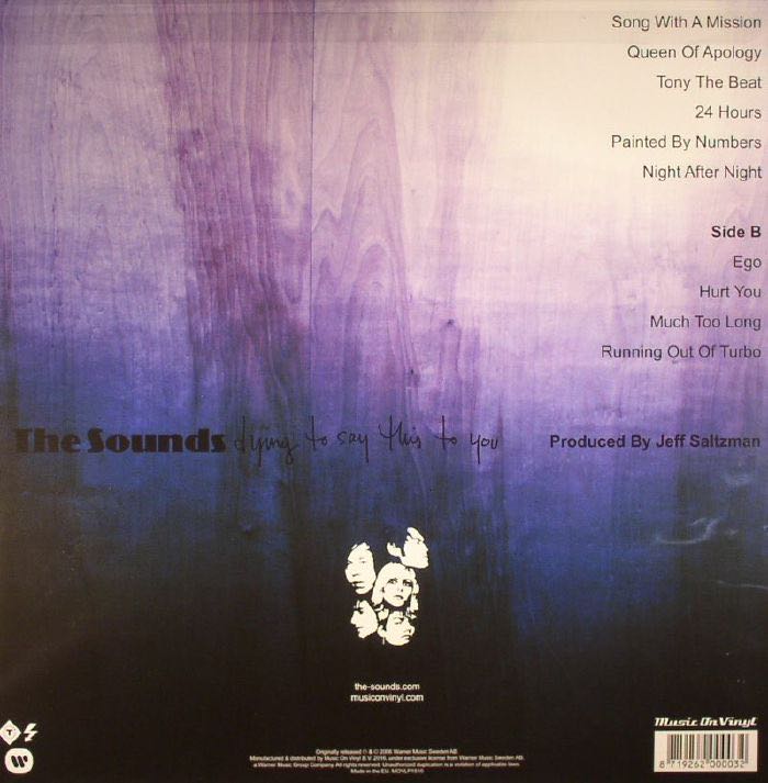 Dying to Say This to You - The Sounds (CD - 43) music collectible [Barcode 5051442060225] - Main Image 2
