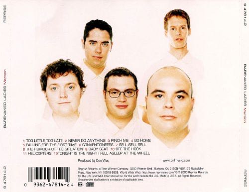Maroon - Barenaked Ladies (CD - 52) music collectible [Barcode 093624789123] - Main Image 3