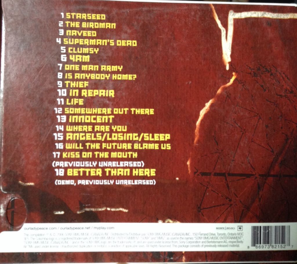 A Decade - Our Lady Peace (CD) music collectible - Main Image 2
