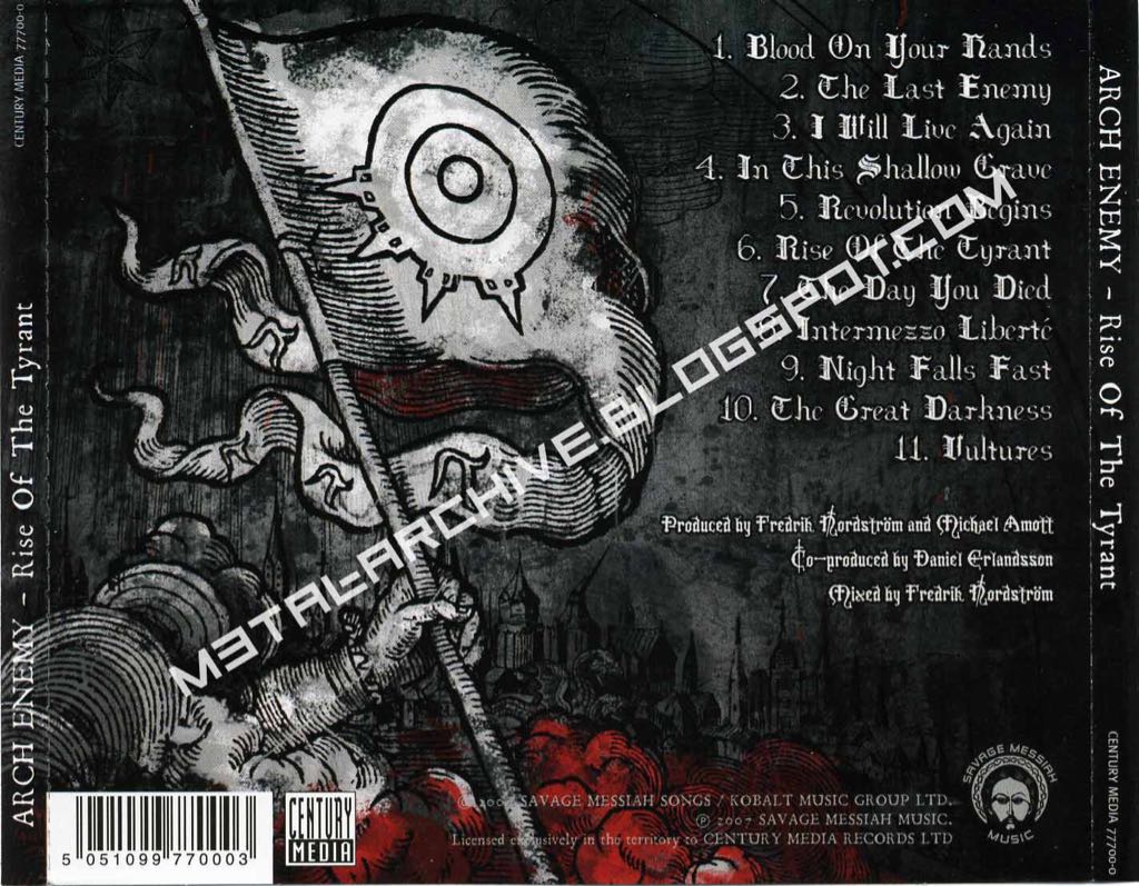 Rise Of The Tyrant - Arch Enemy (CD - 48:28) music collectible [Barcode 7898237387000] - Main Image 2