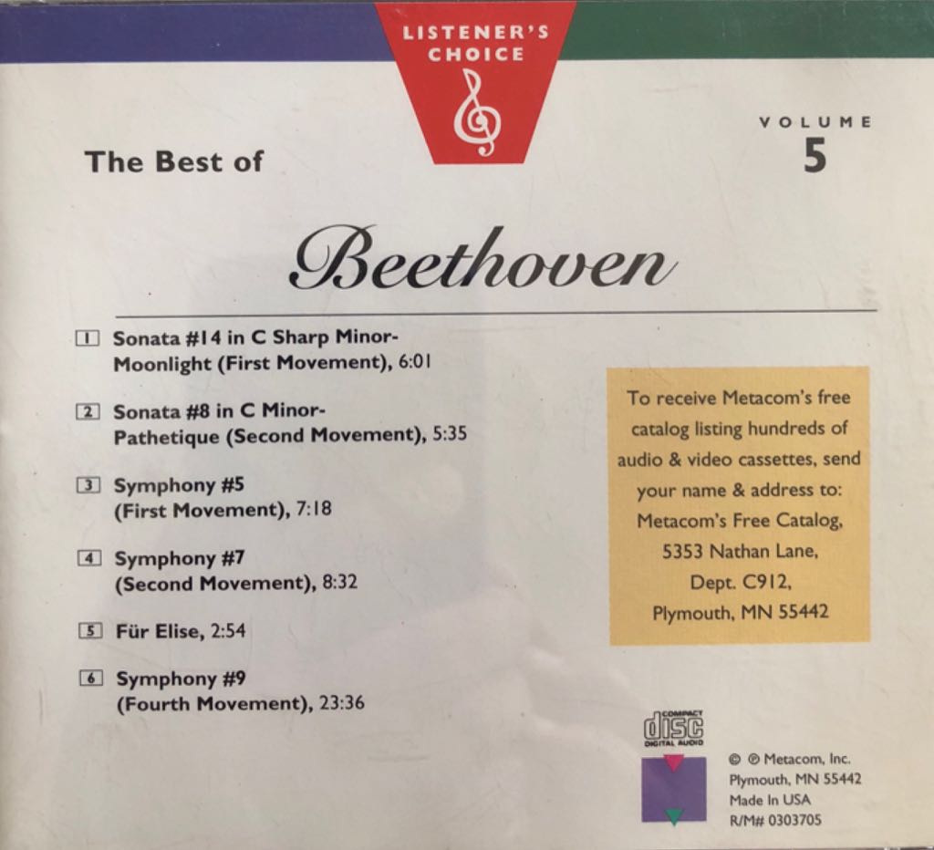 The Best of Beethoven - Beethoven (CD) music collectible - Main Image 2