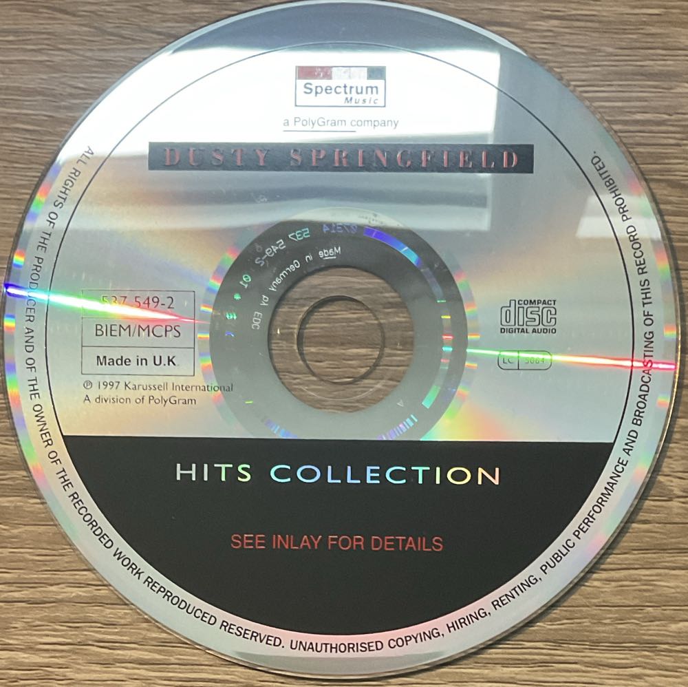 Hits Collection - Springfield, Dusty (CD - 65) music collectible [Barcode 731453754928] - Main Image 4