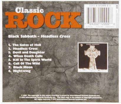 Headless Cross - Black Sabbath (CD - 40:28) music collectible [Barcode 5099924100526] - Main Image 2