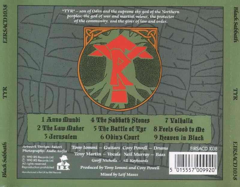 Tyr - Black Sabbath (CD - 39) music collectible [Barcode 5099924107020] - Main Image 2