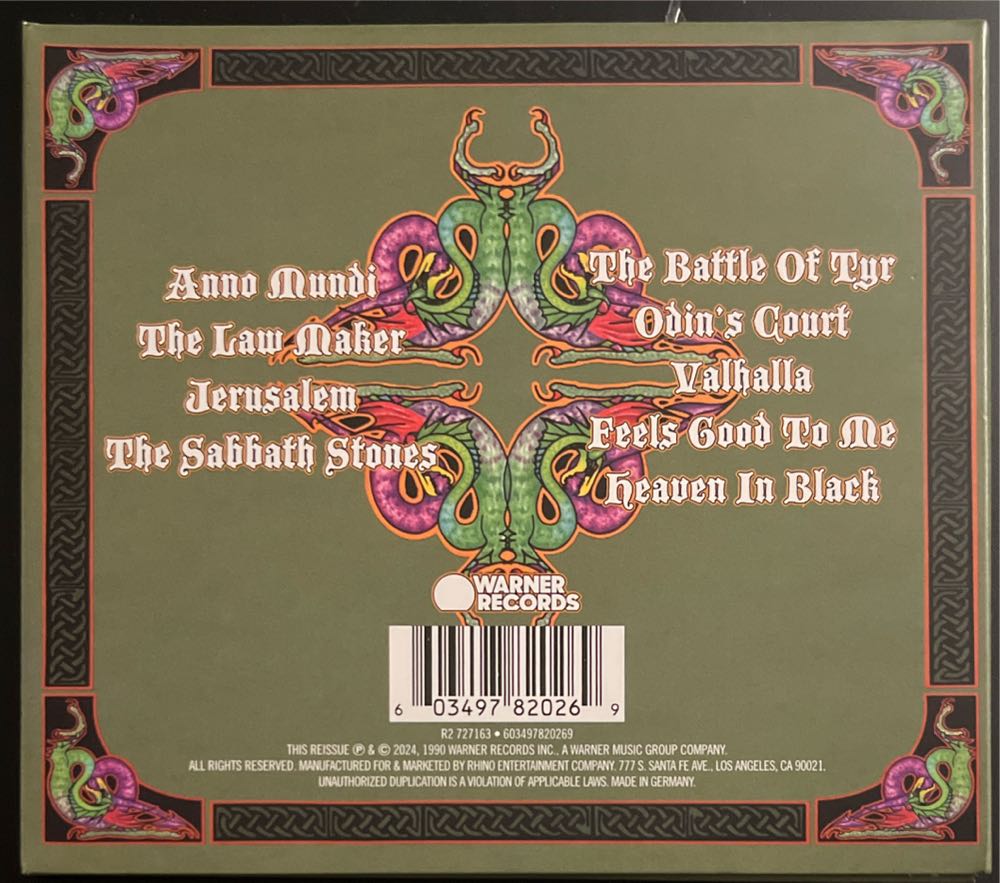 Tyr - Black Sabbath (CD - 39) music collectible [Barcode 5099924107020] - Main Image 3