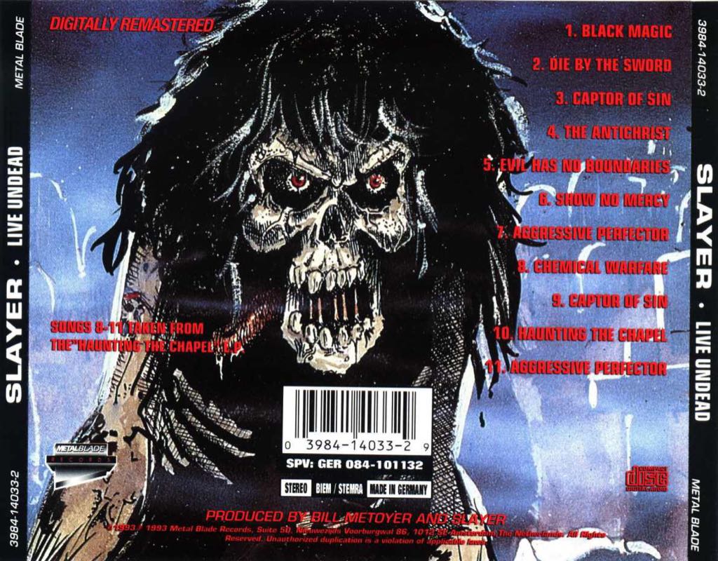 Live Undead - Slayer (CD - 23) music collectible [Barcode 039841403329] - Main Image 2