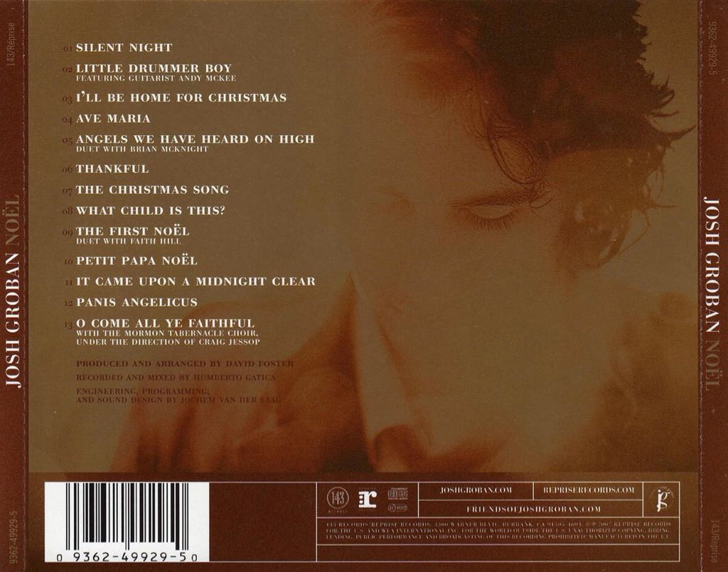 2007 - Noel - Josh Groban (CD - 65) music collectible [Barcode 090266268320] - Main Image 2