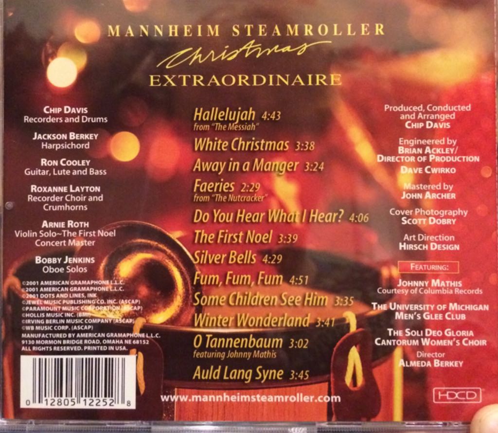 Christmas Extraordinaire - Mannheim Steamroller (CD - 45) music collectible [Barcode 012805122528] - Main Image 2