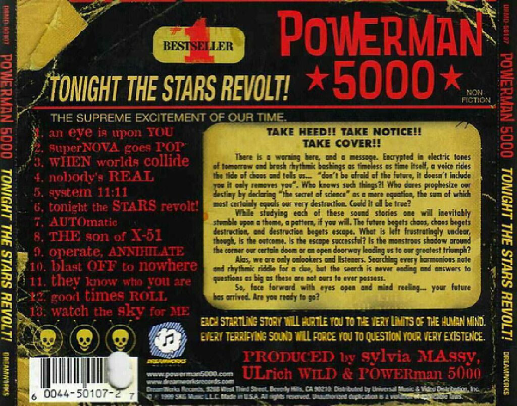 Tonight the Stars Revolt! - Powerman 5000 (CD) music collectible - Main Image 2