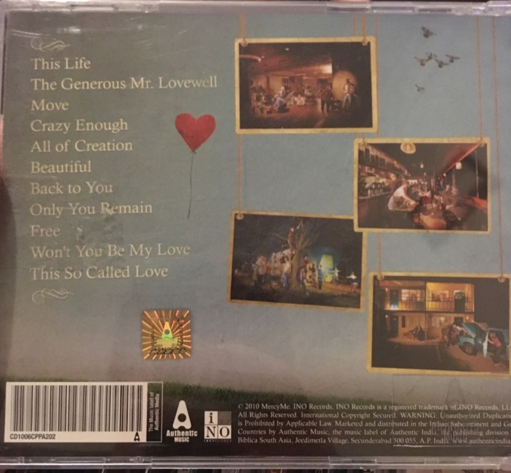 Generous Mr. Lovewell - Mercyme (CD) music collectible [Barcode 000768481325] - Main Image 2