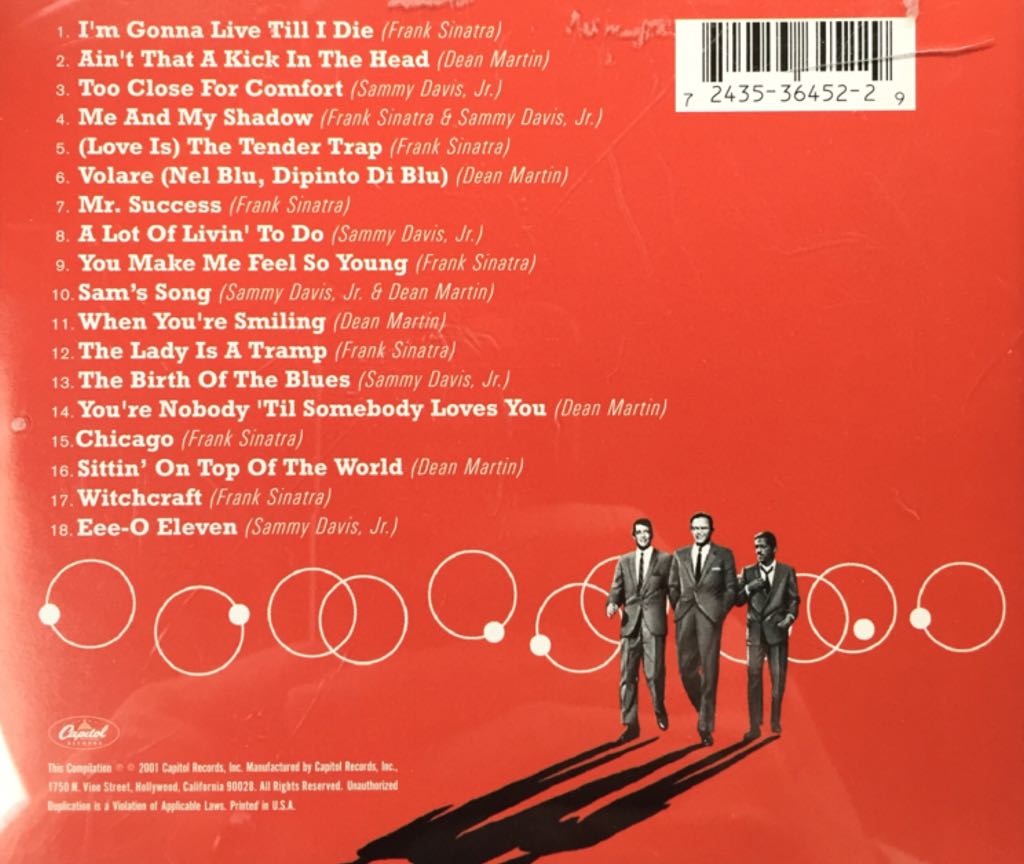 Eee-O-11: The Best of the Rat Pack - The Rat Pack (CD - 49) music collectible [Barcode 724353645229] - Main Image 2