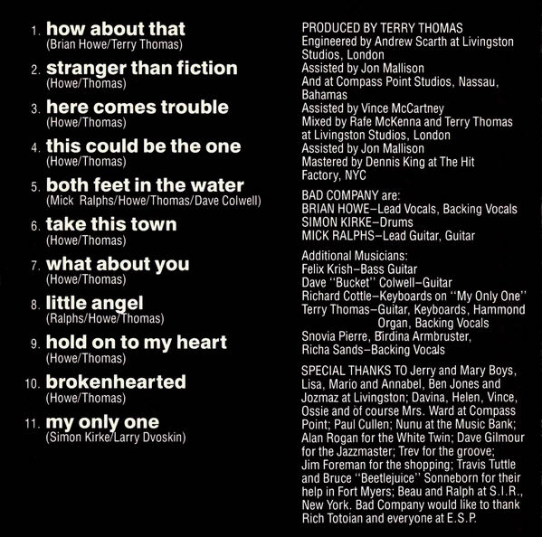 Here Comes Trouble - Bad Company (CD - 52) music collectible [Barcode 075679175922] - Main Image 4