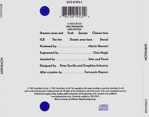 Movement - New Order (CD) music collectible [Barcode 3268440302154] - Main Image 2
