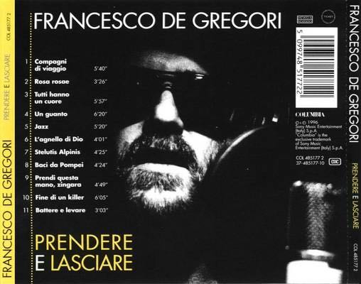 Prendere e Lasciare - De Gregori, Francesco (CD) music collectible [Barcode 5099748517722] - Main Image 2