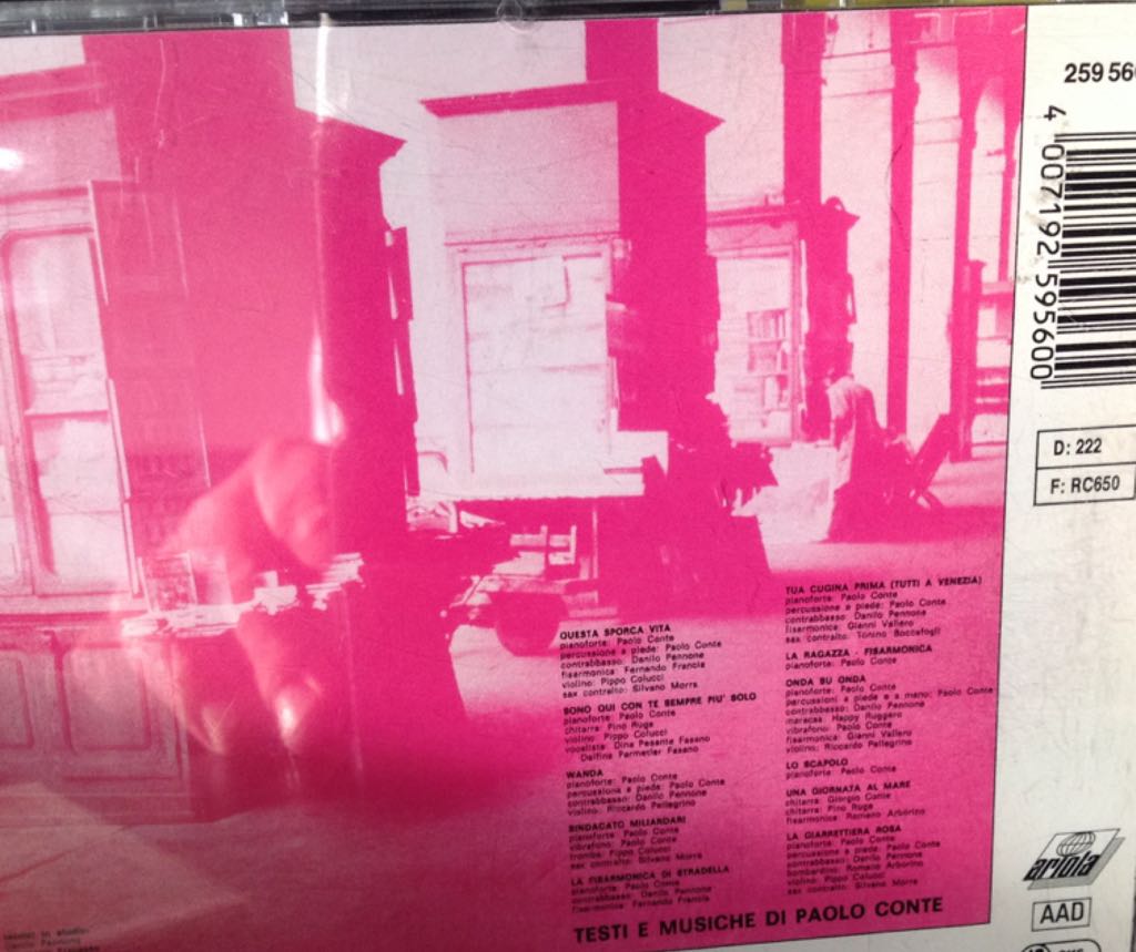 Paolo Conte - Paolo Conte (CD) music collectible [Barcode 4007192595600] - Main Image 2