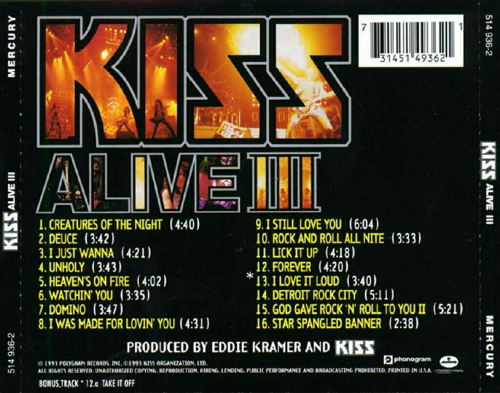 Kiss Alive III - Kiss (CD) music collectible - Main Image 2