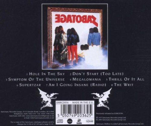 Sabotage - Black Sabbath (AAC - 43:12) music collectible [Barcode 0075992728720] - Main Image 2