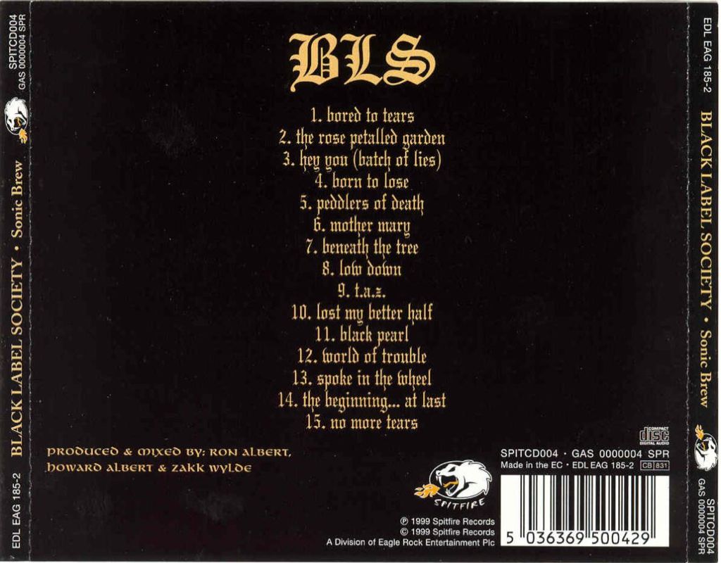 Sonic Brew - Black Label Society (12” - 59:47) music collectible [Barcode 803341344372] - Main Image 2